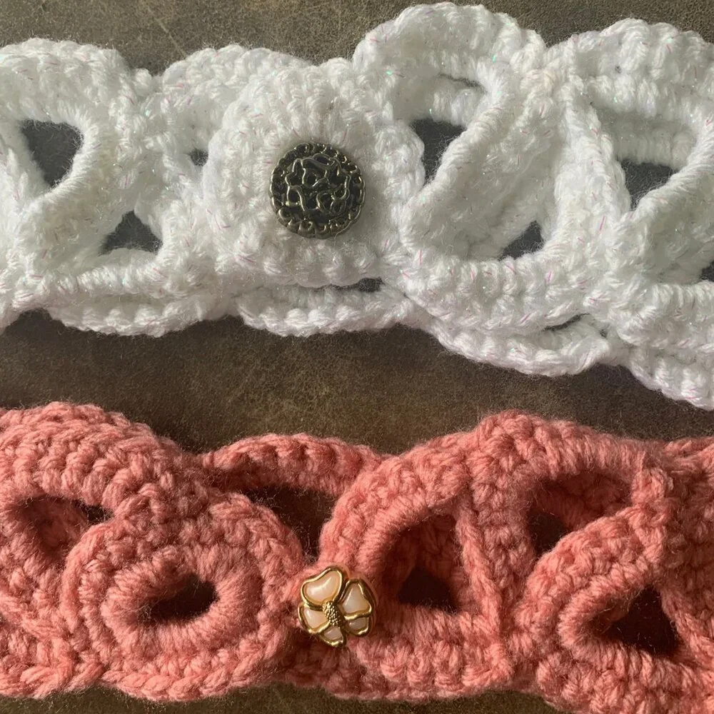#7- 2 Headbands Hand Crafted - Picture 2 of 11